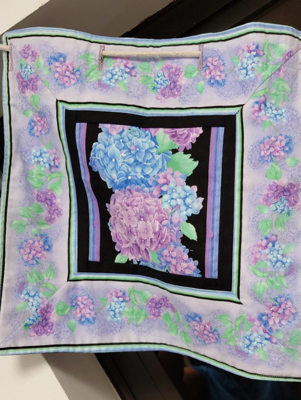 Handmade quilted bunting Fabric Banner Cotton Colorful Birds & Flowers